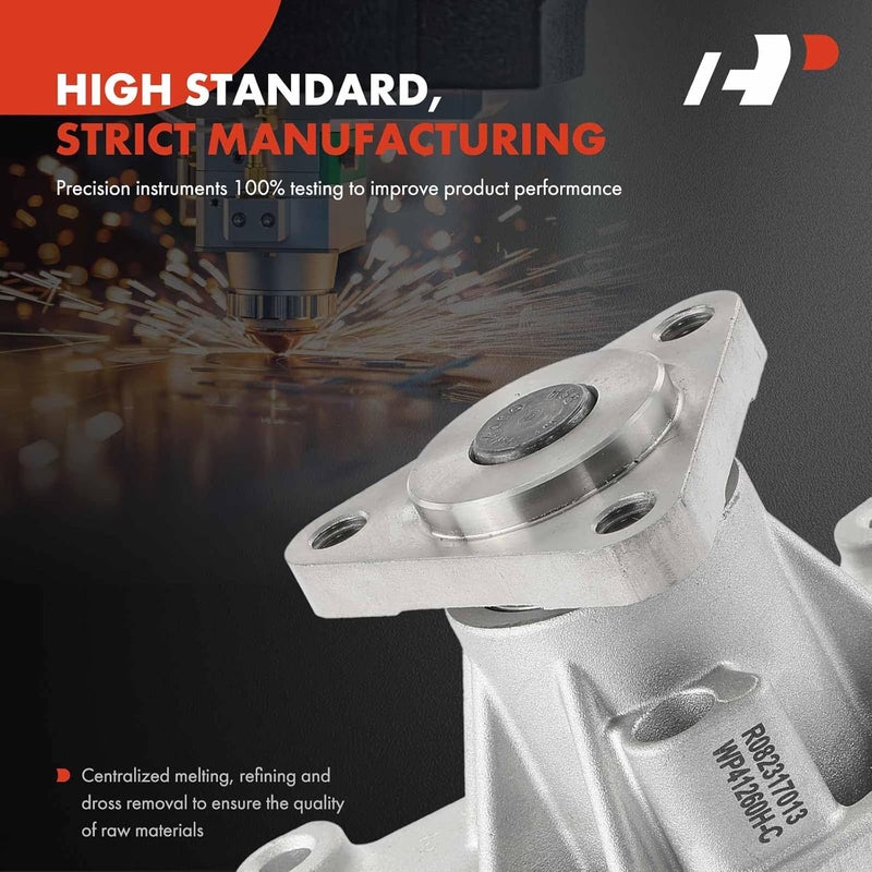 A-Premium Enginie Water Pump [4Cyl 2.5 2.3 2.0L DOHC] w/Seal Compatible with Ford, Lincoln, Mazda, Mercury - 2001-2020 - Escape, Explorer, Focus, MKZ, MKT, 6, 5, 3, Tribute, Mariner, Milan and More - Image 3